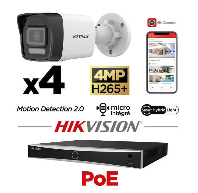 Kit PoE 4 caméras