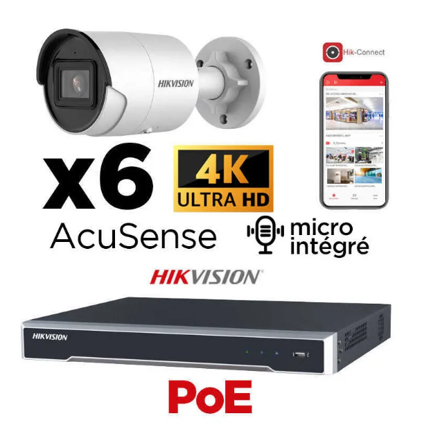 Kit PoE 6 caméras